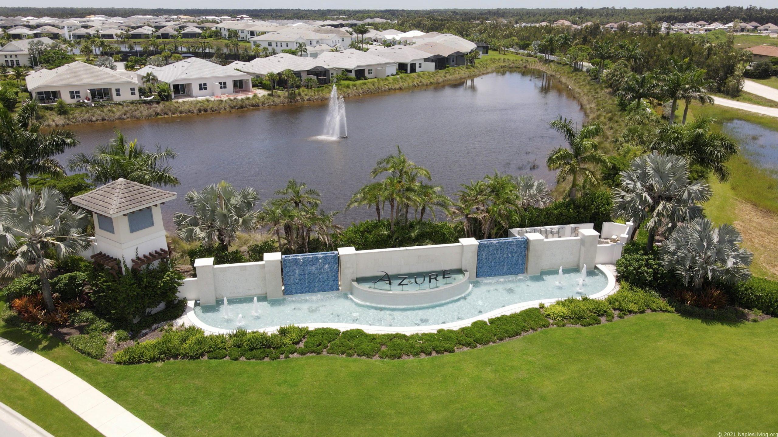 Azure at Hacienda Lakes - Water Feature Drone Picture